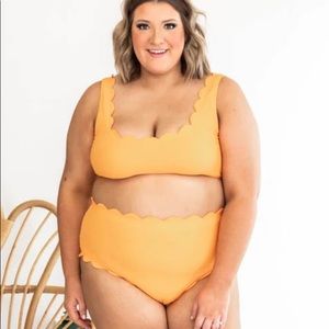 Plus Size Scallop Bikini-3X